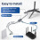 75FT Gen 2 Dish Antenna Cable + 3FT Ethernet Adapter IP68 4