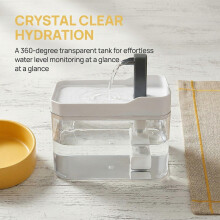 (New Transparent) Automatic Pet Water Fountain, 50.72oz Large Capacity USB Powered Quiet Operation, Auto Water Circulation for Cats and Dogs