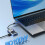 Hub USB C trasparente 4 in 1 da 5 Gbps, plug and play per laptop e gaming, multicolore. 2