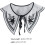 Collo finto in cotone, removibile, con ricami e pizzo, design chic, nero, per donna. 4