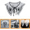 Collo finto in cotone, removibile, con ricami e pizzo, design chic, nero, per donna. 5