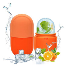 (Orange) Ice Roller Face, Ice Roller for Face and Eyes, Face Massage Facial Beauty Ice Roller Skin Care Tools for Remove Fine Lines