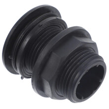 Threaded Bulkhead Fitting Water Tank Connector Home Gardening Abs Round Threaded Connection 1Pack