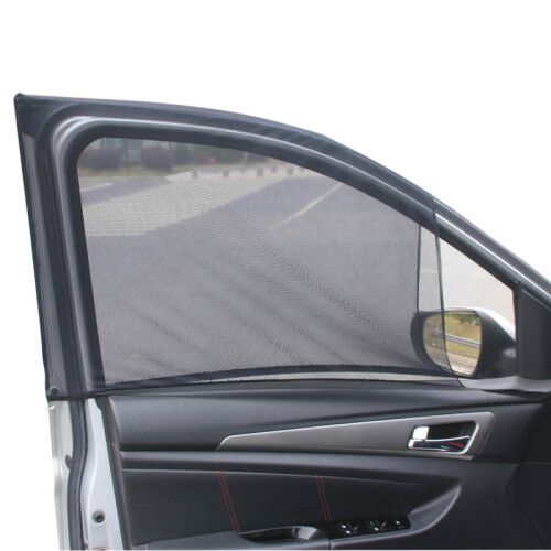 Car Mosquito Net Curtains, High Elasticity, Fully Enclosed Front Window (Pair) 1
