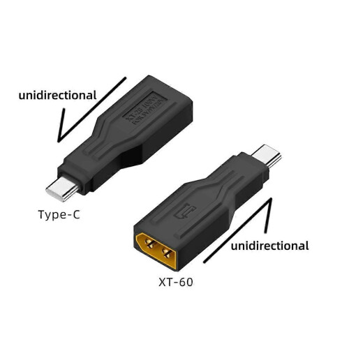 XT60 hane till typ-C hane-adapter 100W 20V för bärbar dator 1