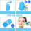 Small Cube Ice Roller for Face And Eye,Facial Ice Roller Massager (Blue) 1