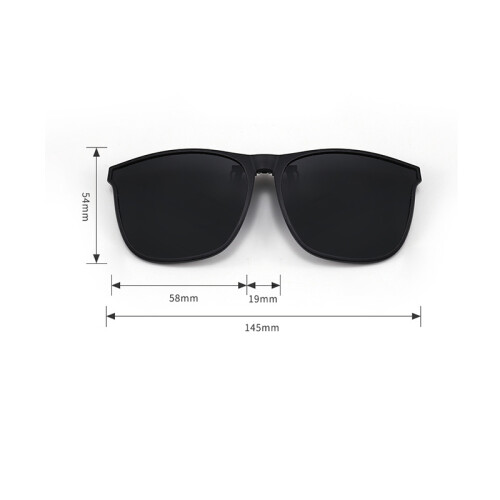 Aufsteck-Sonnenbrille - Schwarzer Rahmen mit Schwarz-Grauen Gläsern 2