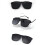 Aufsteck-Sonnenbrille - Schwarzer Rahmen mit Schwarz-Grauen Gläsern 4