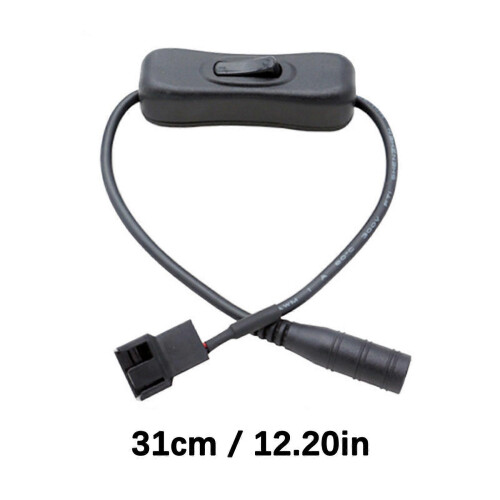 4Pin Fan Adapter DC5521 Power Control Button 310mm PC Case Safety Wire Multicolor 2