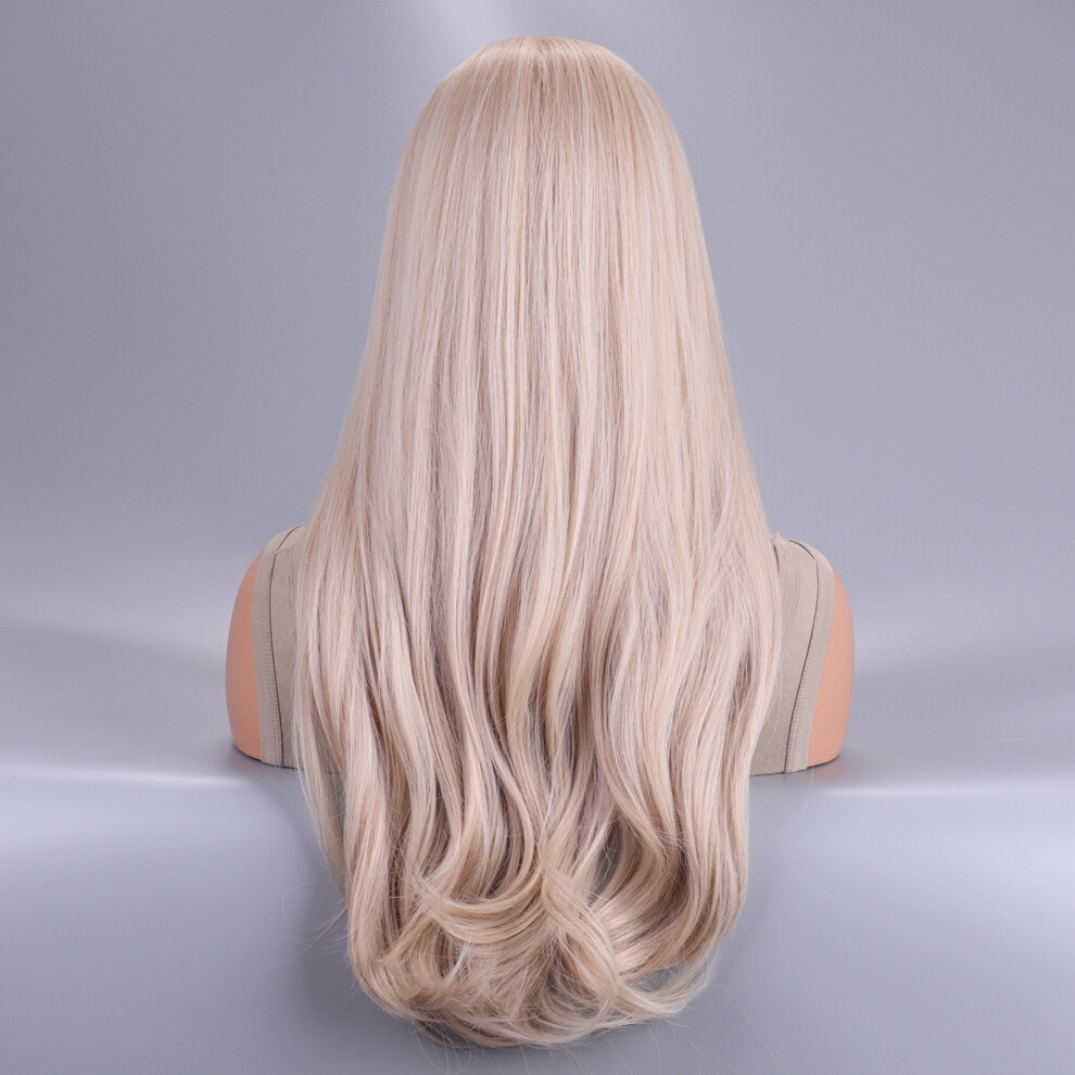 Roc-Electron 26\" White-Blonde Heat-Resistant Curly Wig