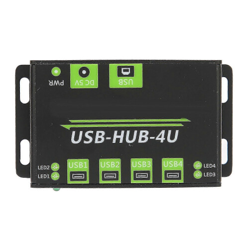 Industrial-Grade 4-Port USB2.0 Hub Multiple Protection 100-240V US Plug 1