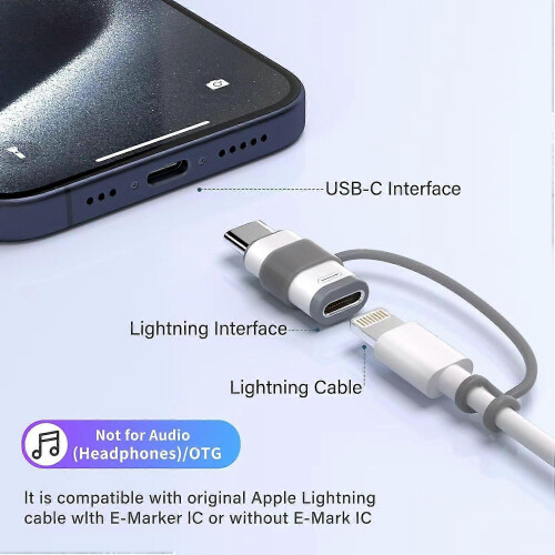 4 Pack Lightning to USB C Adapter for iPhone 15/16/17 Pro/Max Fast Charging Data Transfer 2