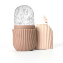 (Coffee) Silicone Face Mask Ice Tray Massage Ice Tray Portable Facial Pore Shrinking Care Ice Tray Mold