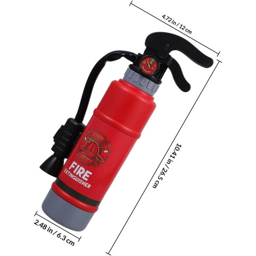 Mini estintore a spruzzo d'acqua, accessorio realistico per costume da pompiere. 1
