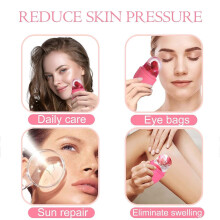 (Red) Ice Roller Face, Ice Roller for Face and Eyes, Face Massage Facial Beauty Ice Roller Skin Care Tools for Remove Fine Lines