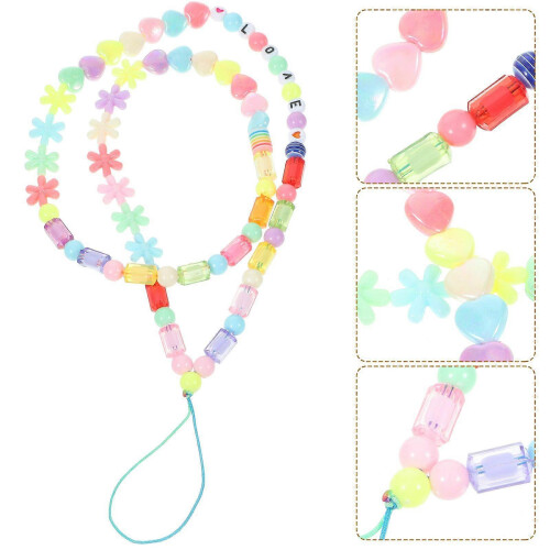 Phone Chain Lanyard Strap Beaded Charm Anti-lost Wristlet 1