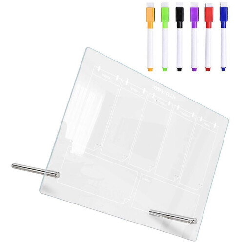 Transparent Acrylic Memo Board for Office Writing Use Multi-Functional 1Set 1