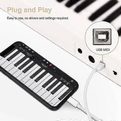 1-metrowy kabel MIDI 8-pinowy do USB-B do iPada i iPhone'a 2