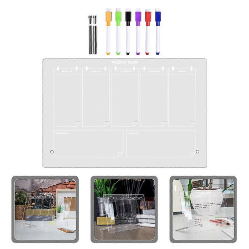 Transparent Acrylic Memo Board for Office Writing Use Multi-Functional 1Set 2