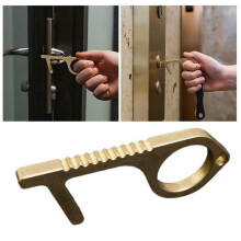 (1pcs)Contactless Safety Door Opener Safety Protection No Touch Alloy Key Opener Tool