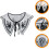 Collo finto in cotone, removibile, con ricami e pizzo, design chic, nero, per donna. 7