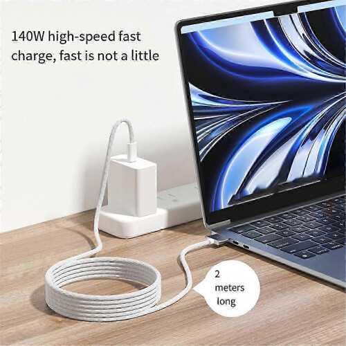 Câble USB-C vers MagSafe 3 140 W pour MacBook Pro/Air (argent) 1