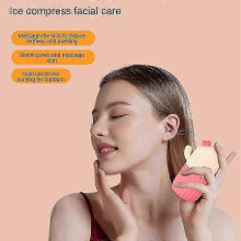 (haven't hand, Red) 2025 Ice Cube Silicone Massager-Face Ice Roller Mold-Reusable Facial Care Beauty Tool