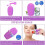 Small Cube Ice Roller for Face And Eye,Facial Ice Roller Massager (Purple) 3