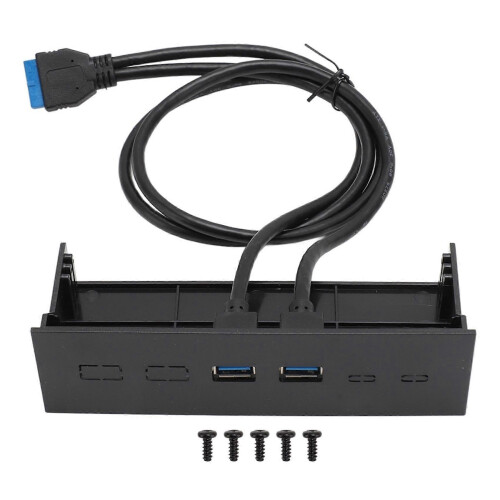 2pcs 5.25in Front USB Hub Dual Port 5Gbps USB3.0 PC Case Expansion Board 1