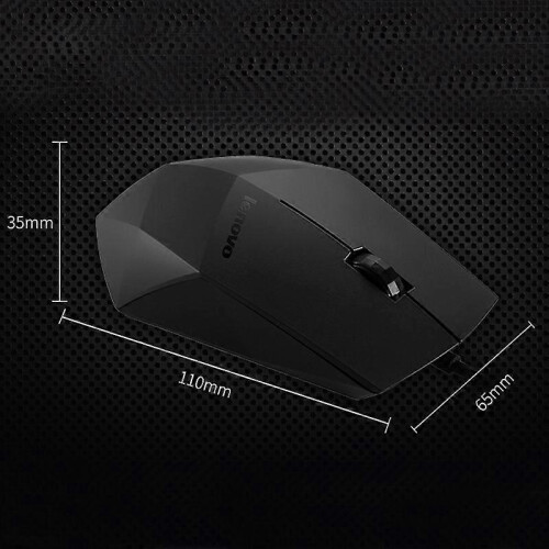 Lenovo M300 Multi-function Diamond Shape Wired Mouse (Black) 1