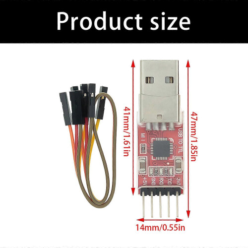 CP2102 USB 2.0 TTL Serial Module Data Transfer Debugging Electronics Projects Multicolor 2