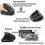 Mouse wireless verticale ergonomico per mancini, 2,4 GHz, 6 pulsanti, 3 livelli DPI, compatibile con Windows e Linux. 5