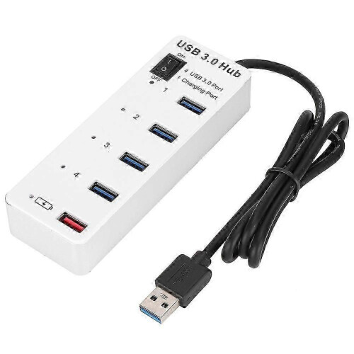 Byl-3011 USB 3.0 4-Port High Speed Charging Hub White Computer Accessory 1