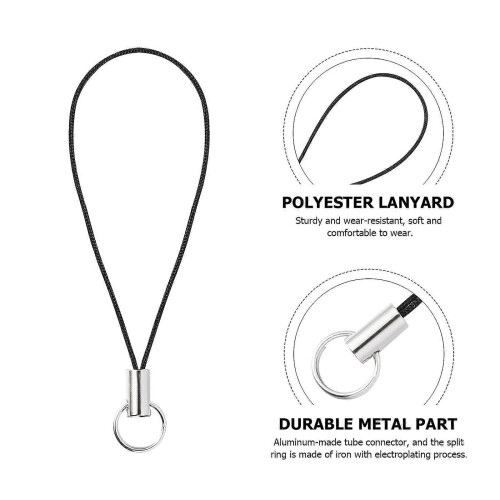 UKCOCO 100Pcs Cell Phone Lanyard Hanging Split Ring Strap Keychain Holder for DIY Charms 1