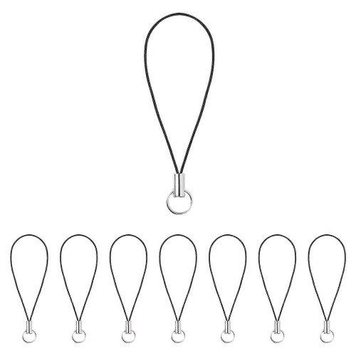UKCOCO 100Pcs Cell Phone Lanyard Hanging Split Ring Strap Keychain Holder for DIY Charms 2