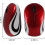 Mini mouse ottico wireless portatile da viaggio 2025 con ricevitore USB per PC e laptop, colore rosso. 2