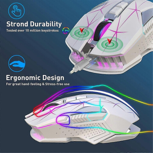 Mouse da gioco wireless RGB ricaricabile 2.4G Bluetooth USB per laptop 1