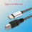 Kabel USB C do USB B 2.0 do drukarek HP Canon Samsung 4