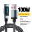 ESSAGER 1m Elbow 7A 100W Fast Charging Cable USB-A to Type-C Digital Display 2
