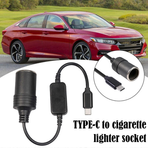 USB-C to 12V Car Cigarette Lighter Socket Female Converter 1