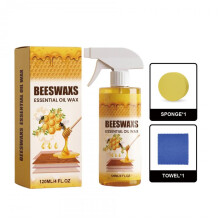 (120ML+海绵*1+毛巾*1) Wood Polishing Beeswax Spray Furniture Surface Renewal Care Polish Shine Daily Home Use (400ml)