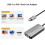 USB C til DVI Dual Link-adapter USB 3.1 Type C Thunderbolt 3 DVI-D 2560x1600 3