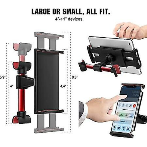 Adjustable Car Headrest Tablet Holder Compatible Smartphone Tablet 1 Piece Red 1