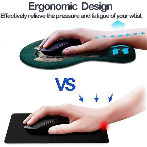 Ergonomic Cute Mouse Pad with Wrist Support Non-slip Rubber Base for Home Office Work 1
