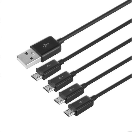 Kabel ładujący Micro USB 4 w 1, USB 2.0 typu A do 4 Micro USB 1