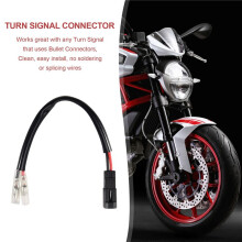 2Pcs Motorcycle Turn Signal Wiring Harness Connector Turn Signal Plug Adapter for