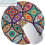 Cute Round Mandala Mouse Pad Non-Slip Rubber Base Stitched Edge Small 2