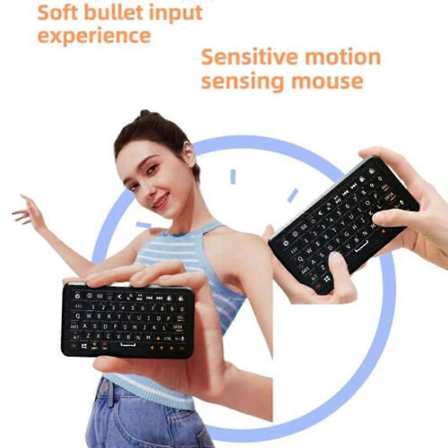 Mini Bluetooth Keyboard 2.4G/5.0G Dual Mode Gyro Mouse RGB Backlight Win IOS Android 1