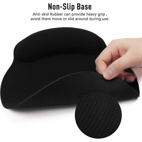 Ergonomic Memory Foam Keyboard Wrist Rest & Mouse Pad Support for Pain Relief Typing 2