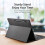 For Samsung Galaxy Tab S10 Ultra Bluetooth Keyboard + Tablet Leather Case 4